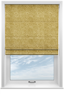 William Morris At Home Marigold Velvet, Ochre - Twist&Fit Roman Blind